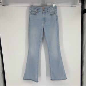 Mother The Weekender Light Wash Flare Denim Jeans in Blessing In Disguise 29 NWT